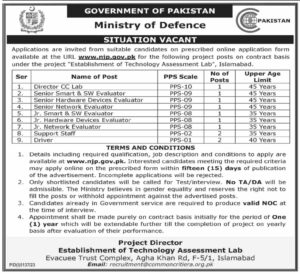 Ministry of Defence Govt of Pakistan Jobs 2024Ministry of Defence Govt of Pakistan Jobs 2024
