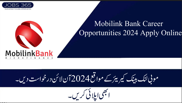 Mobilink Bank Career Opportunities 2024 Apply Online