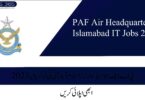 PAF Air Headquarters Islamabad IT Jobs 2023