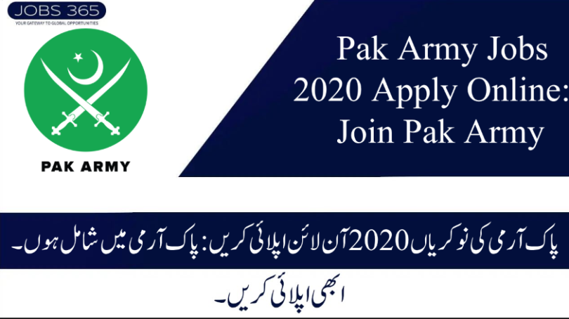 Pak Army Jobs 2020 Apply Online: Join Pak Army