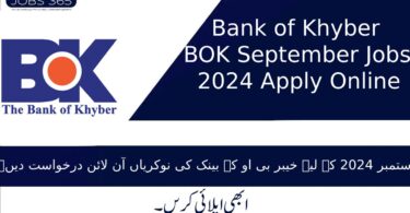 Bank of Khyber BOK September Jobs 2024 Apply Online