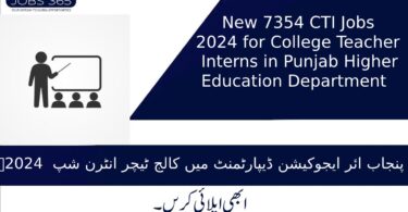 CTI Jobs 2024 in Punjab Higher Education Department